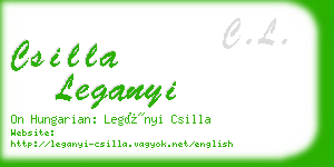 csilla leganyi business card